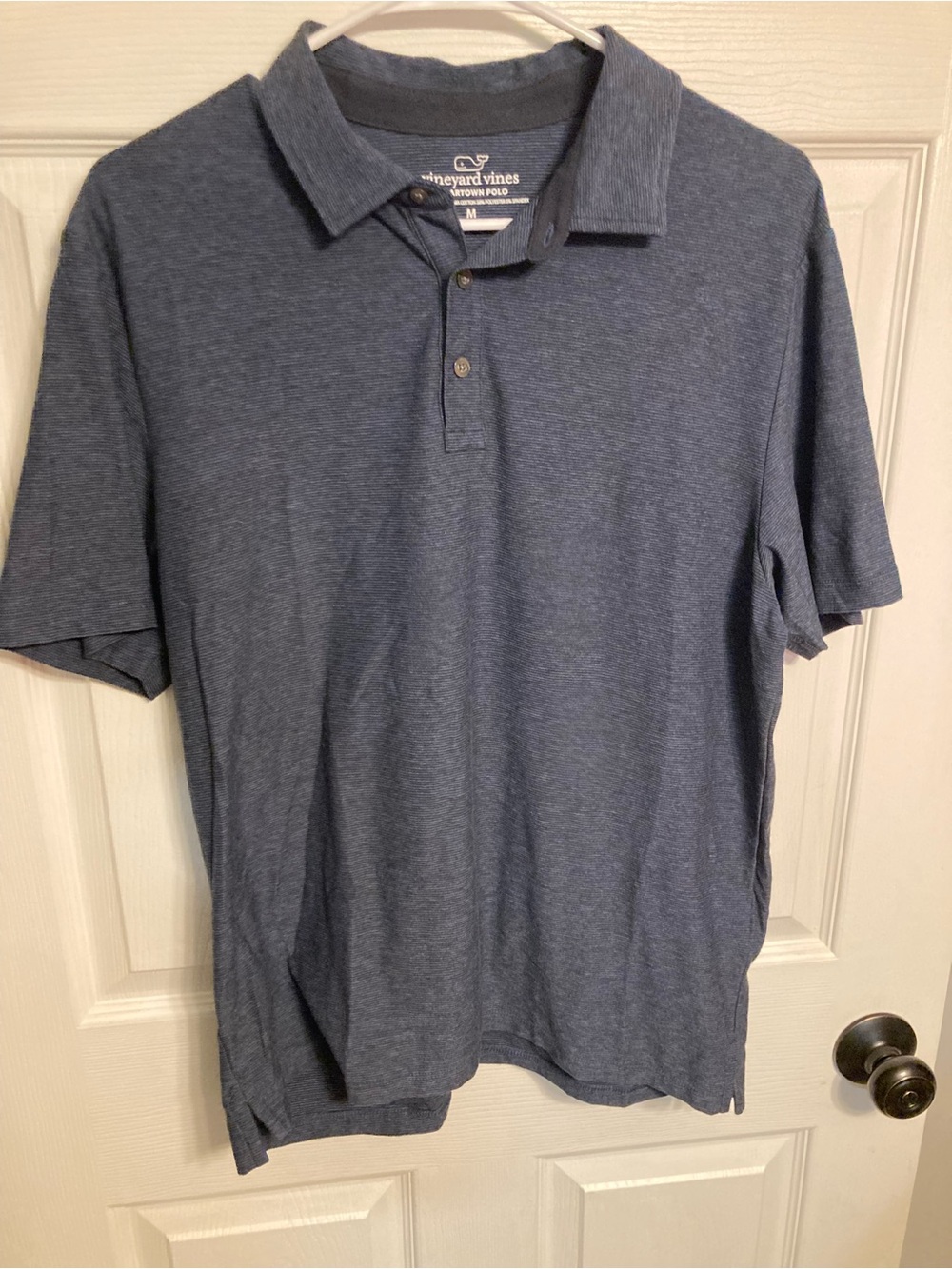 Vineyard Vines Men's Heathered Navy Polo